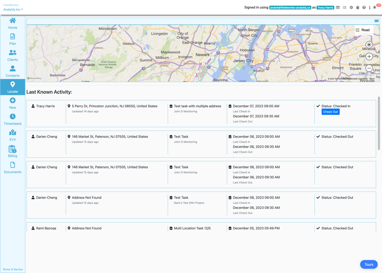 Efficient EVV Compliance panel of FieldWorker Application